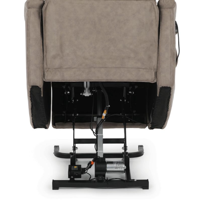 Polohovacie kreslo, elektrické, béžová látka vintage, 150kg, TV-L8904 LAN3