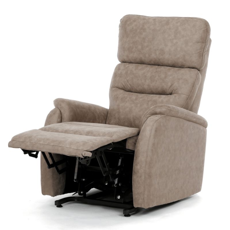 Polohovacie kreslo, elektrické, béžová látka vintage, 150kg, TV-L8904 LAN3