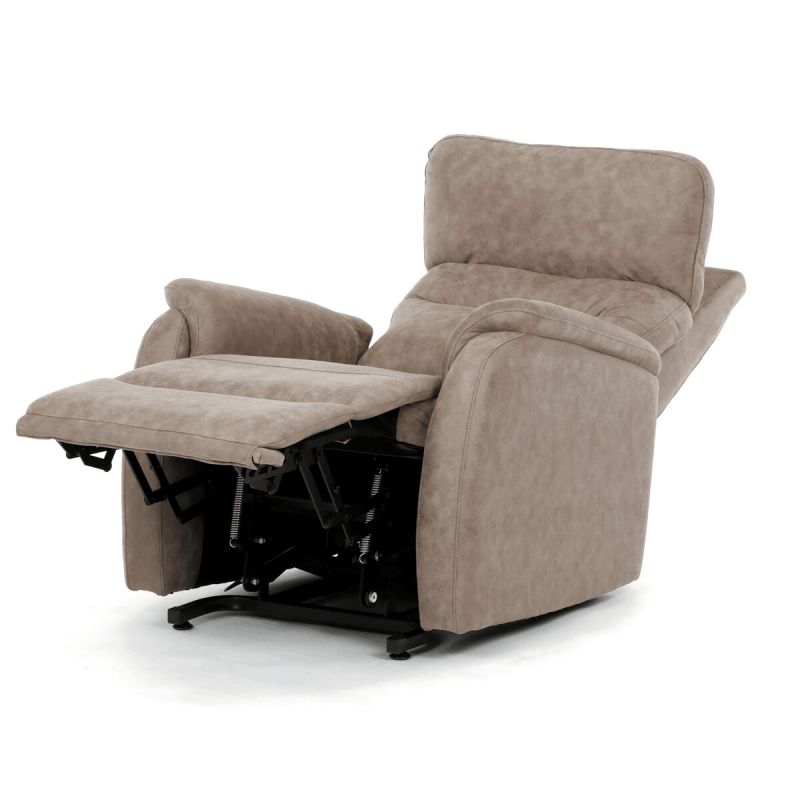 Polohovacie kreslo, elektrické, béžová látka vintage, 150kg, TV-L8904 LAN3