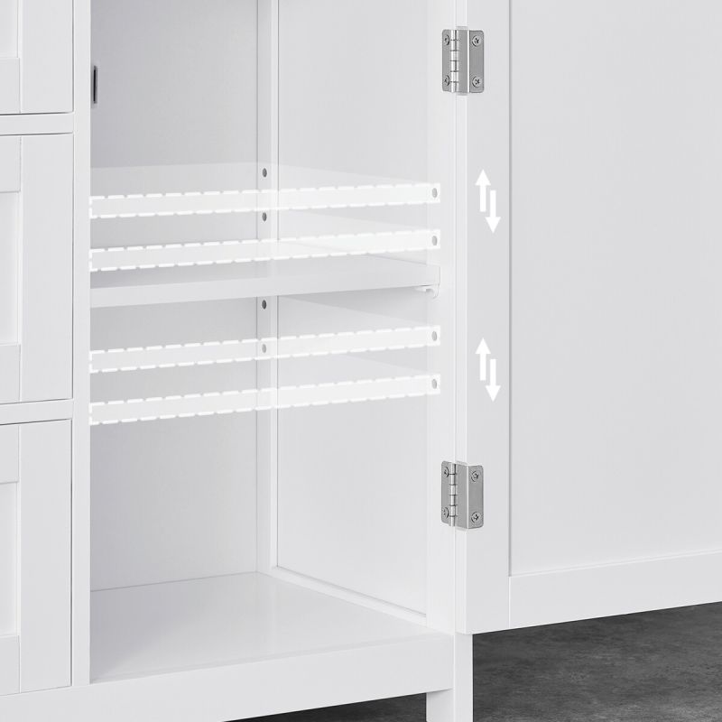 Komoda do kúpeľne 60x30x80cm, MDF, biela, AUK-E1154 WT