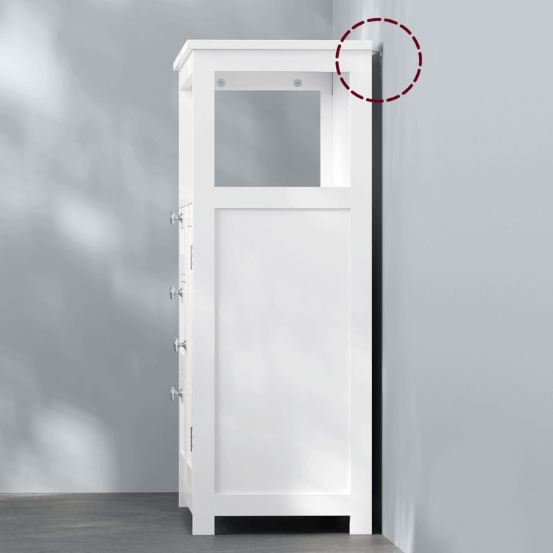 Komoda do kúpeľne 60x30x80cm, MDF, biela, AUK-E1154 WT