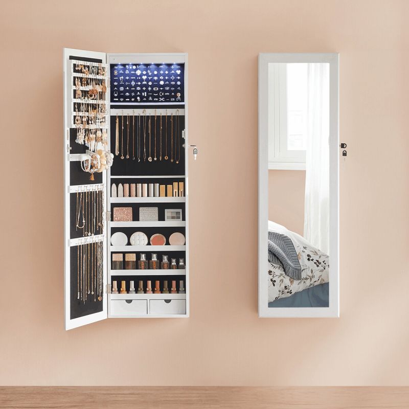 Zrkadlo 37x120cm, MDF biela, AZR-E1193 WT