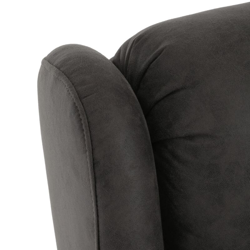 Polohovacie kreslo, elektrické, čierna látka vintage, 150kg, TV-L8902 BK3