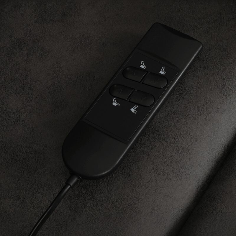 Polohovacie kreslo, elektrické, čierna látka vintage, 150kg, TV-L8902 BK3