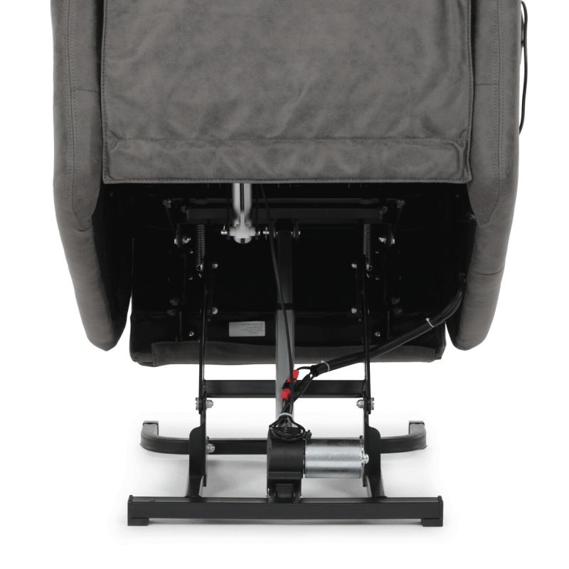 Polohovacie kreslo, elektrické, čierna látka vintage, 150kg, TV-L8902 BK3