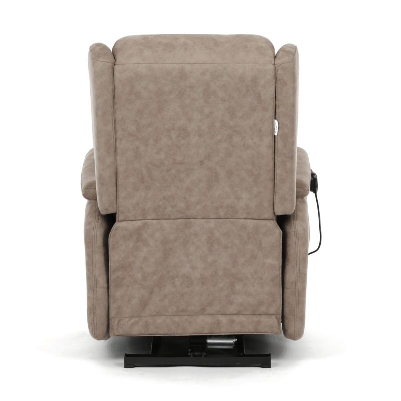 Polohovacie kreslo, elektrické, béžová látka vintage, 150kg, TV-L8902 LAN3