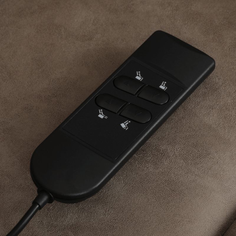 Polohovacie kreslo, elektrické, béžová látka vintage, 150kg, TV-L8902 LAN3