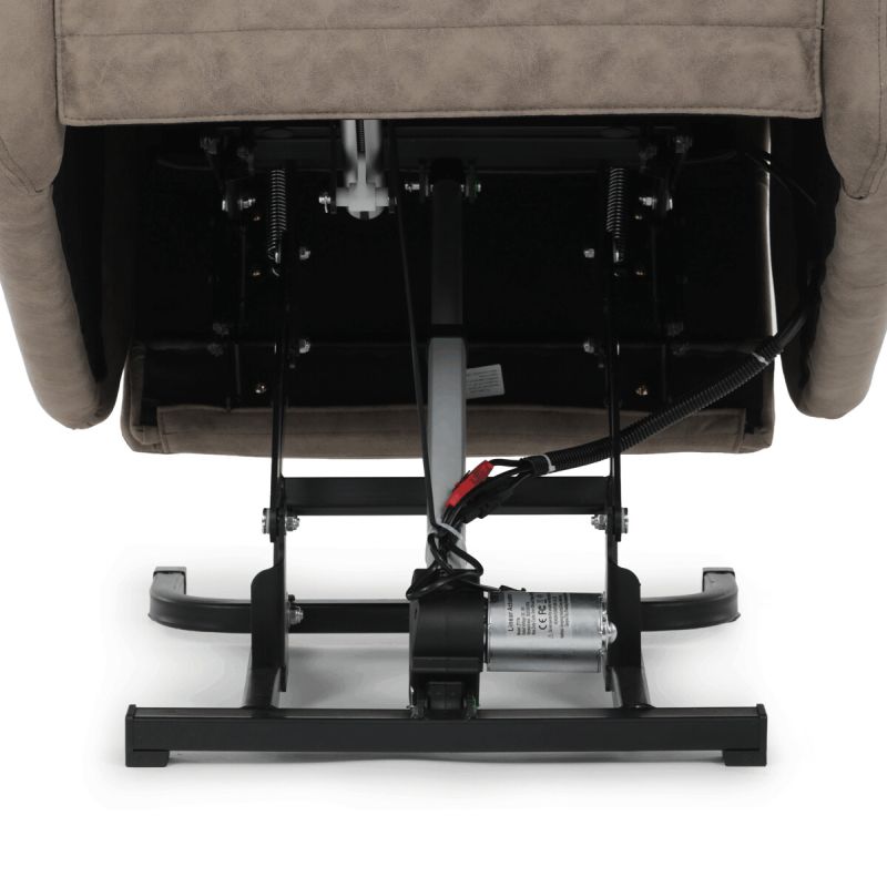 Polohovacie kreslo, elektrické, béžová látka vintage, 150kg, TV-L8902 LAN3