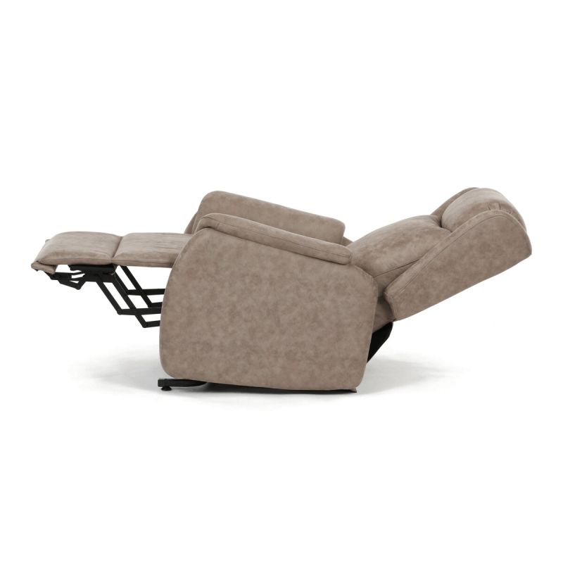 Polohovacie kreslo, elektrické, béžová látka vintage, 150kg, TV-L8902 LAN3