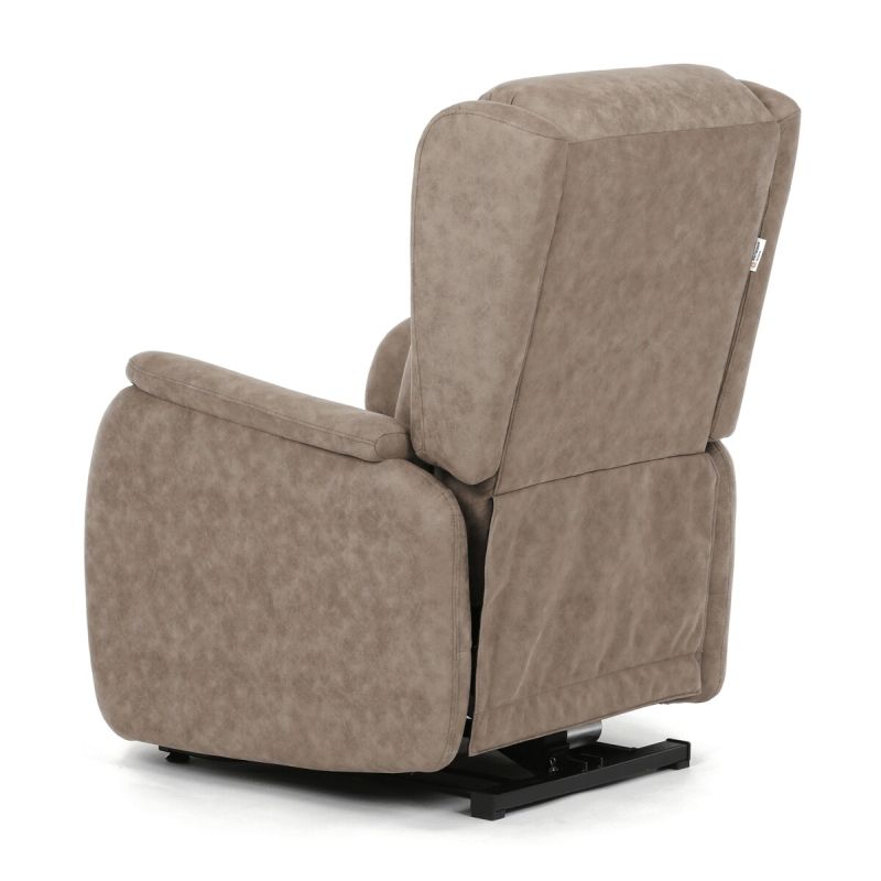 Polohovacie kreslo, elektrické, béžová látka vintage, 150kg, TV-L8902 LAN3