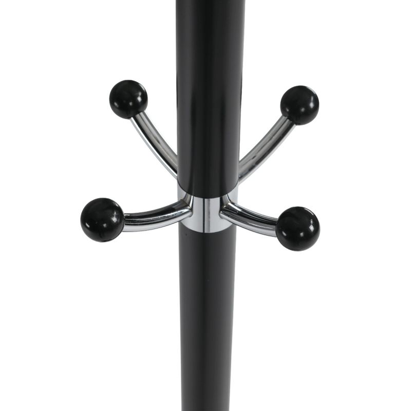 Stojanový vešiak, 175cm, kov čierny, 86238-01 BK