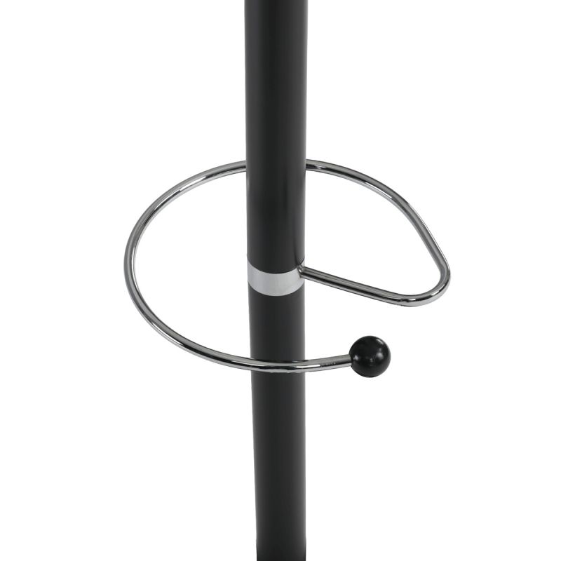 Stojanový vešiak, 175cm, kov čierny, 86238-01 BK