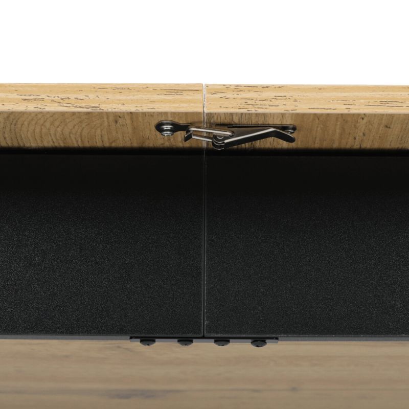 Jedálenský stôl rozkladací 140-180x80cm, MDF, divoký dub, AT-3001 OAK