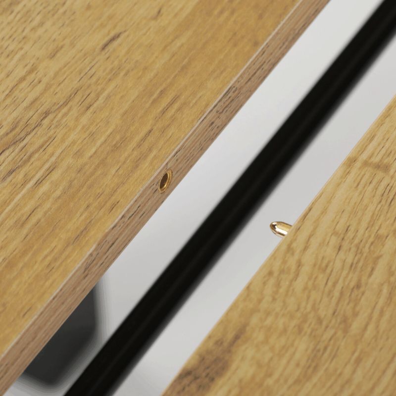 Jedálenský stôl rozkladací 140-180x80cm, MDF, divoký dub, AT-3001 OAK