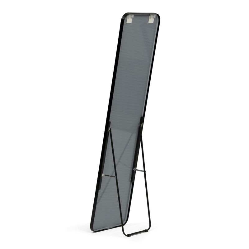 Zrkadlo stojacie, 39x160cm, čierne, AZR-V5015 BK