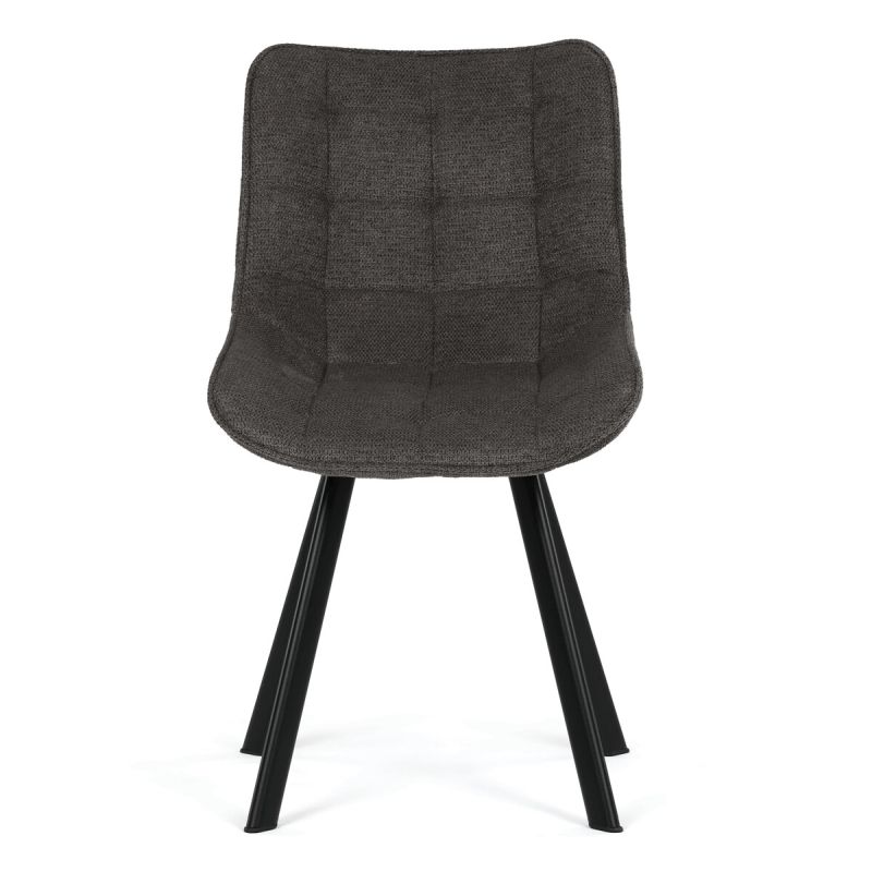 Jedálenská stolička, sivá látka, HC-V3068 GREY2