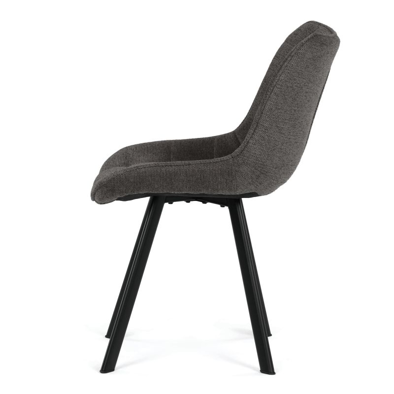 Jedálenská stolička, sivá látka, HC-V3068 GREY2