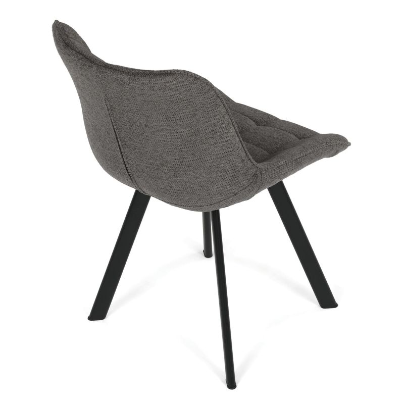 Jedálenská stolička, sivá látka, HC-V3068 GREY2