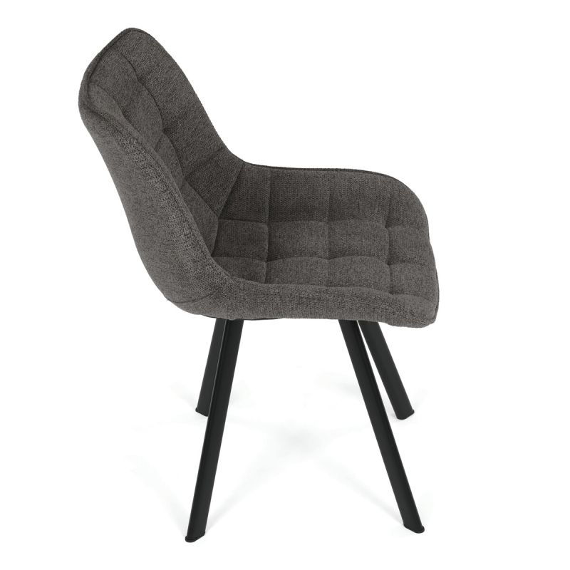 Jedálenská stolička, sivá látka, HC-V3068 GREY2