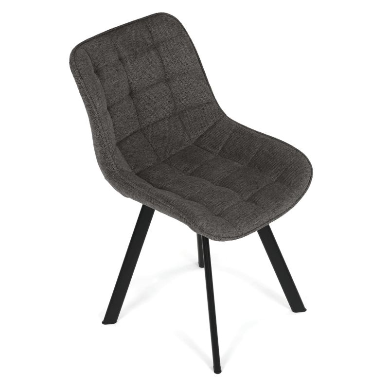 Jedálenská stolička, sivá látka, HC-V3068 GREY2