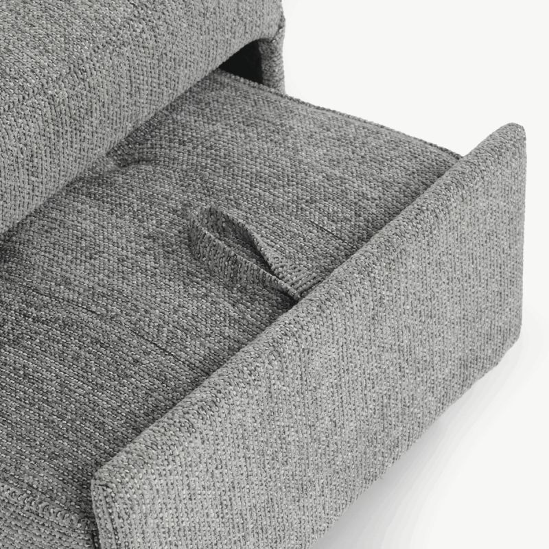 Rozkladacie kreslo, sivá látka, ASB-C3210 GREY2