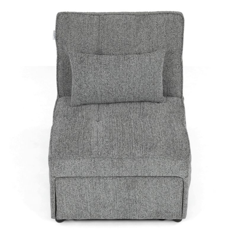 Rozkladacie kreslo, sivá látka, ASB-C3210 GREY2