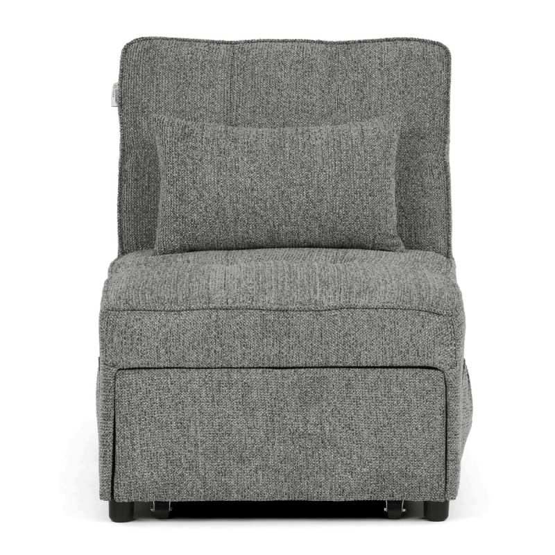 Rozkladacie kreslo, sivá látka, ASB-C3210 GREY2