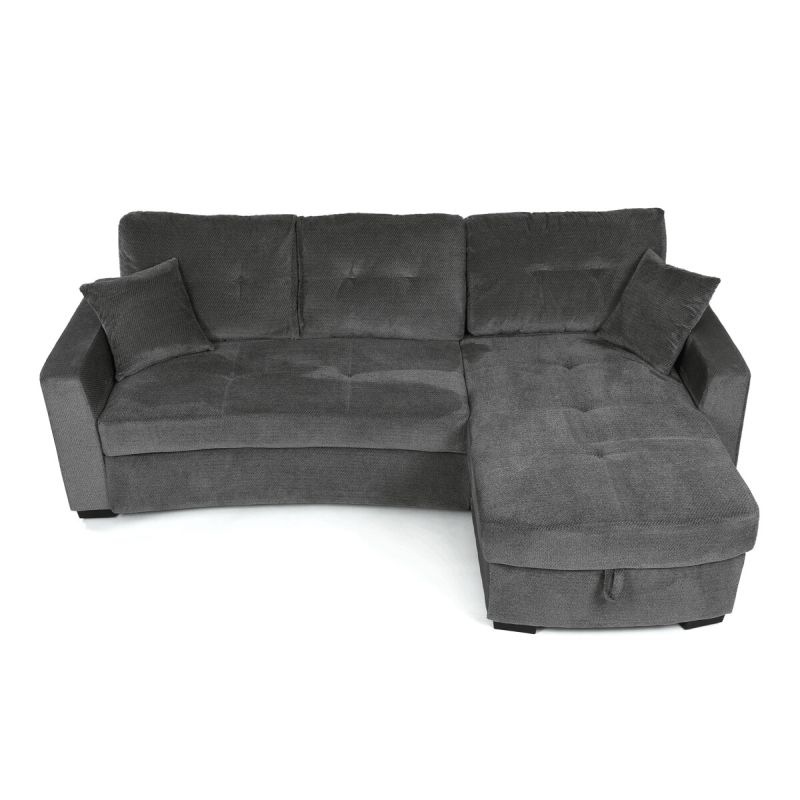 Rohová pohovka, sivá látka, ASB-C3990 GREY2