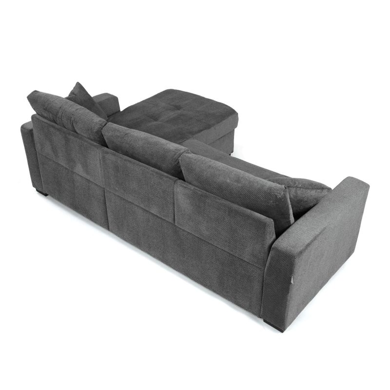 Rohová pohovka, sivá látka, ASB-C3990 GREY2