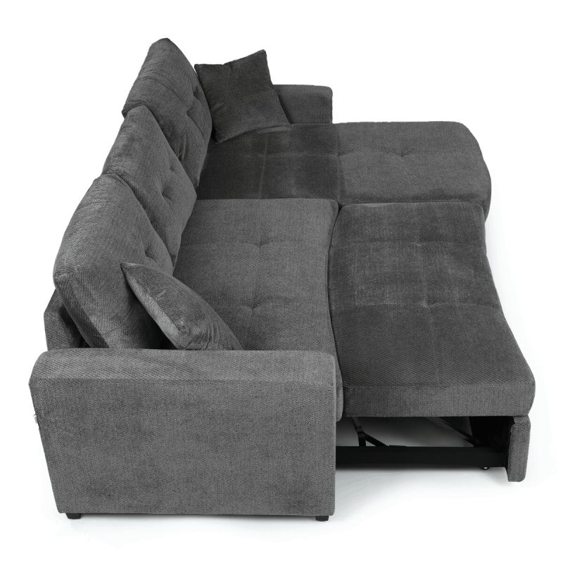 Rohová pohovka, sivá látka, ASB-C3990 GREY2