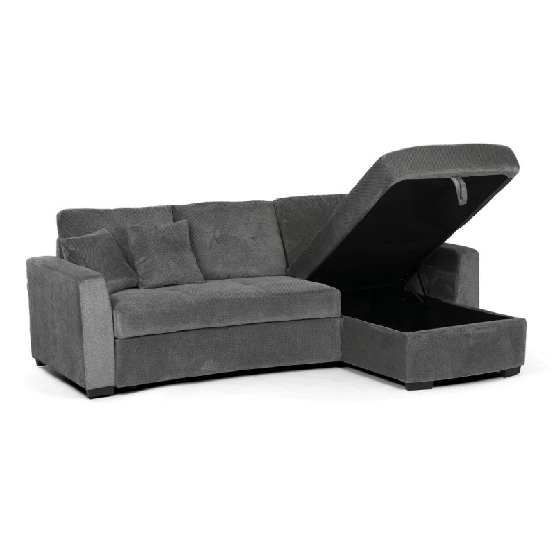 Rohová pohovka, sivá látka, ASB-C3990 GREY2
