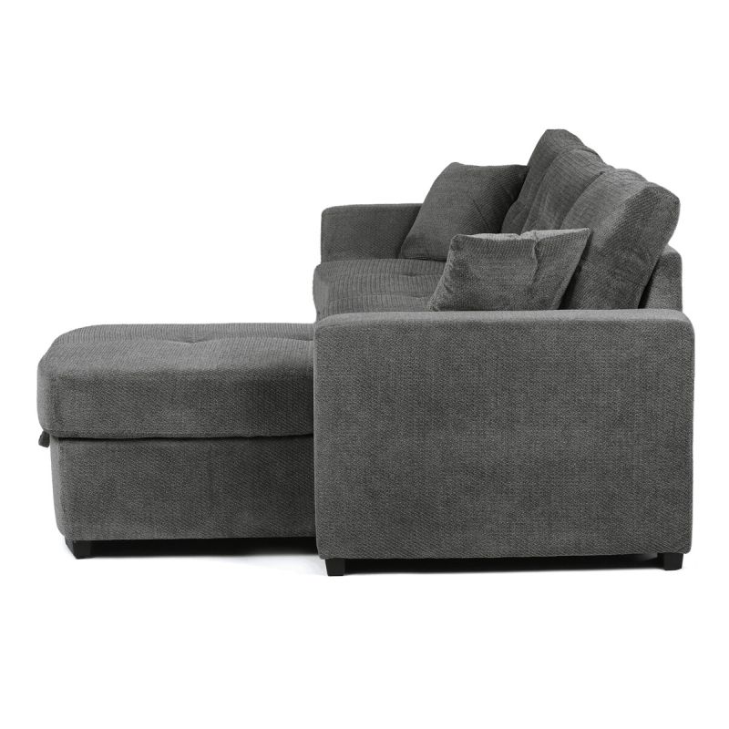 Rohová pohovka, sivá látka, ASB-C3990 GREY2