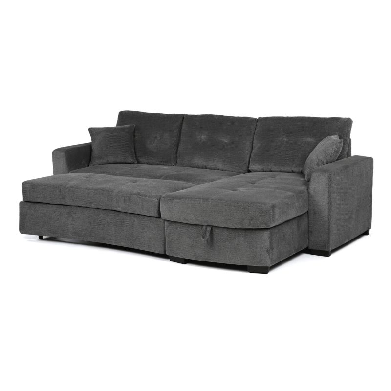 Rohová pohovka, sivá látka, ASB-C3990 GREY2