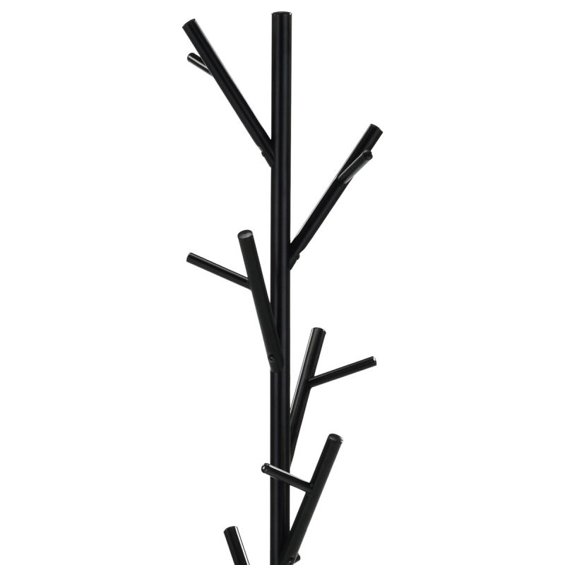 Stojanový vešiak, 170cm, kov, čierny, 83766-02A BK