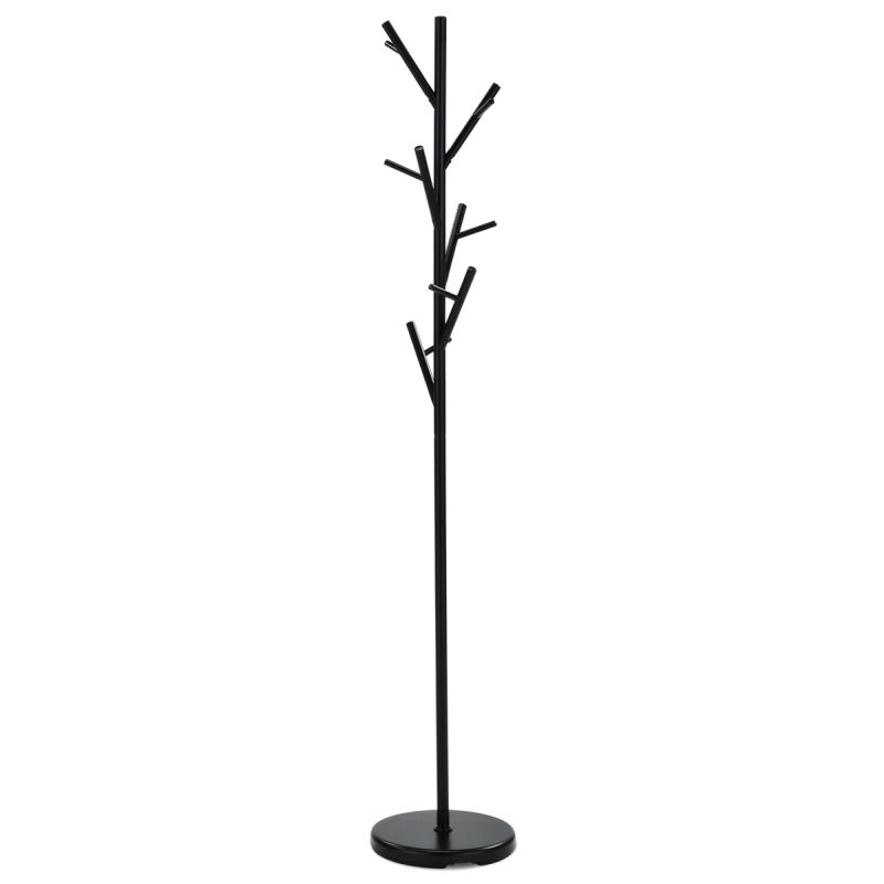 Stojanový vešiak, 170cm, kov, čierny, 83766-02A BK