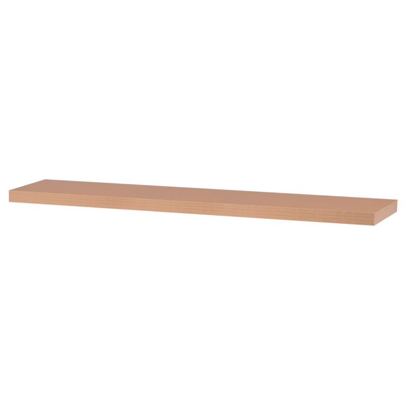 Nástenná polička, 120x24cm, MDF, buk, P-002 BUK