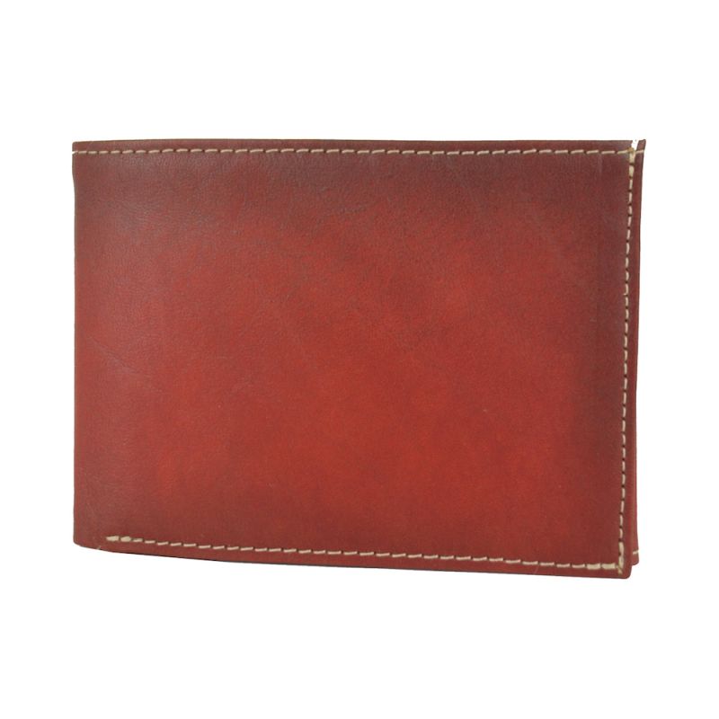 Kožená peňaženka č.8552 v červenej farbe, ručne tieňovaná