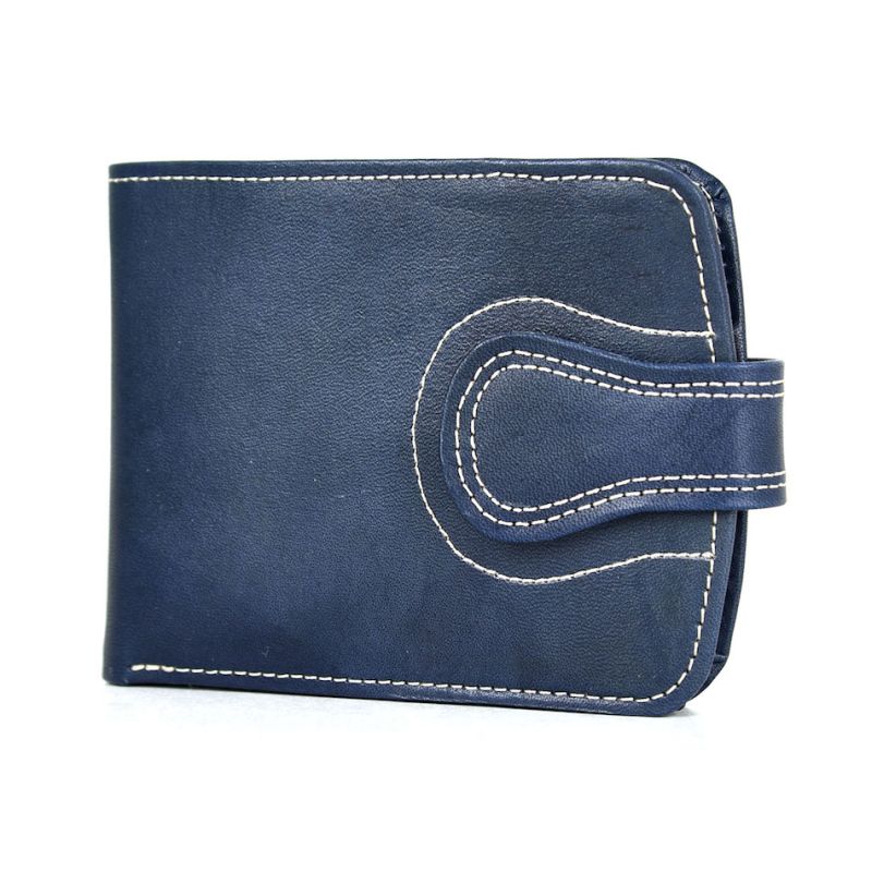 Elegantná kožená peňaženka č.8467 v modrej farbe, ručne tamponovaná