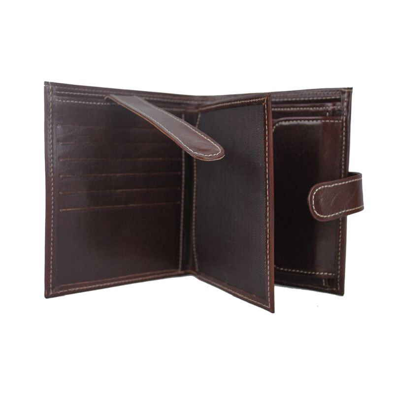 Luxusná exkluzívna kožená peňaženka č.8333 v tmavo hnedej farbe