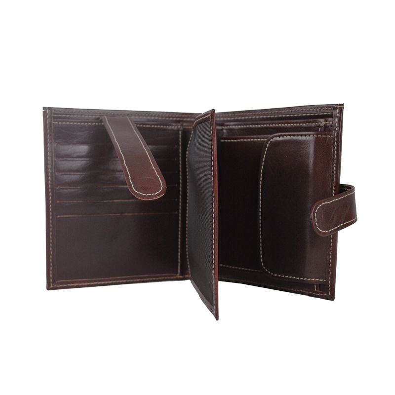 Luxusná exkluzívna kožená peňaženka č.8333 v tmavo hnedej farbe