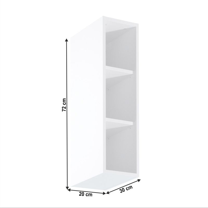 Horná skrinka otvorená, 20cm, biela, SICILIA W200