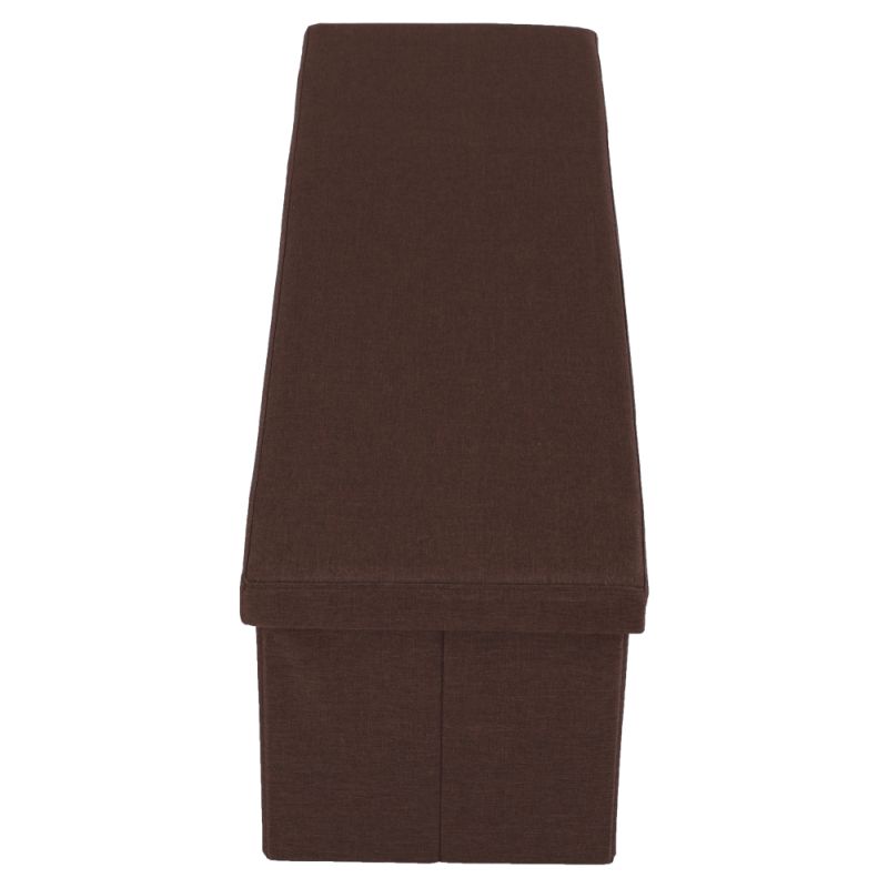 Skladací taburet, 114cm, hnedá látka, UMINA