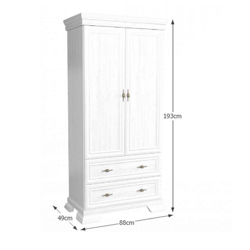Skriňa, 88cm, vešiaková, sosna andersen, KORA KS1