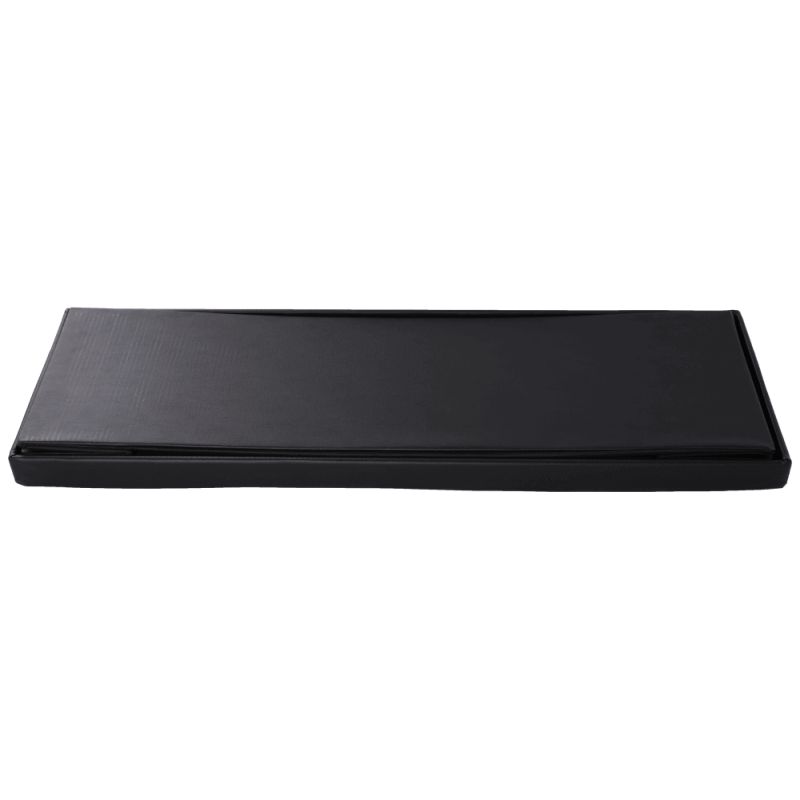 Skladací taburet, 114cm, čierna ekokoža, ZAMIRA