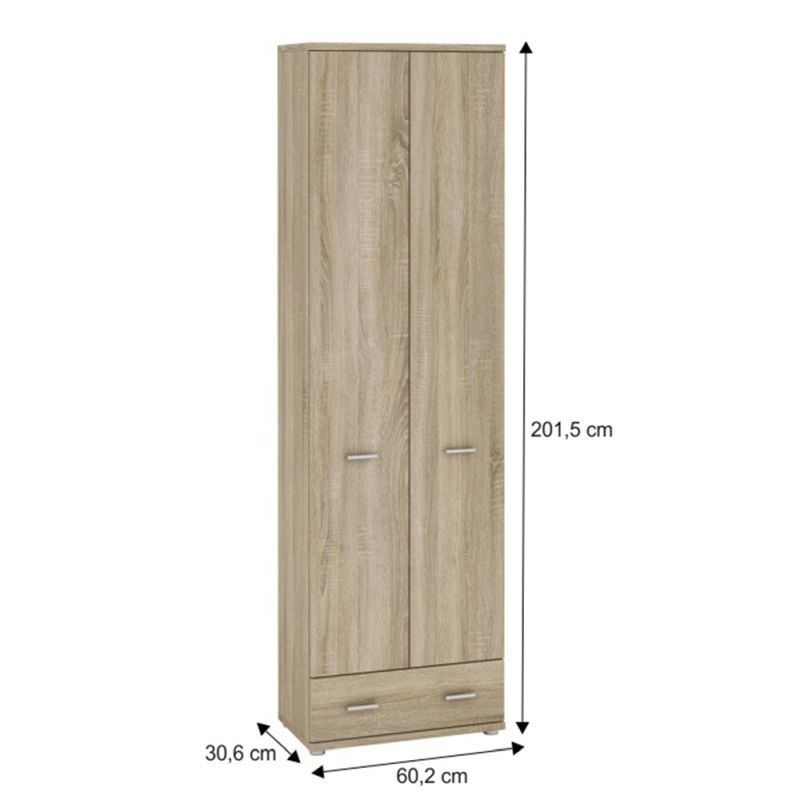 Skriňa, 60cm, vešiaková, dub sonoma, Mario New Typ A