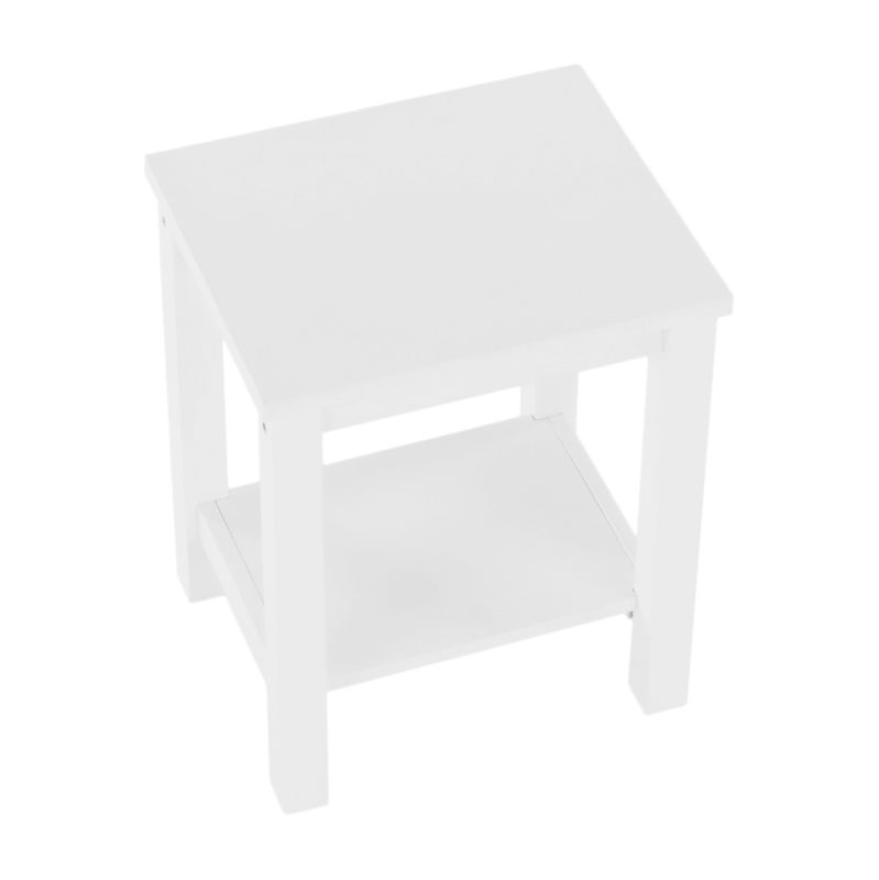 Nočný stolík, 38cm, masív, biely, FOSIL