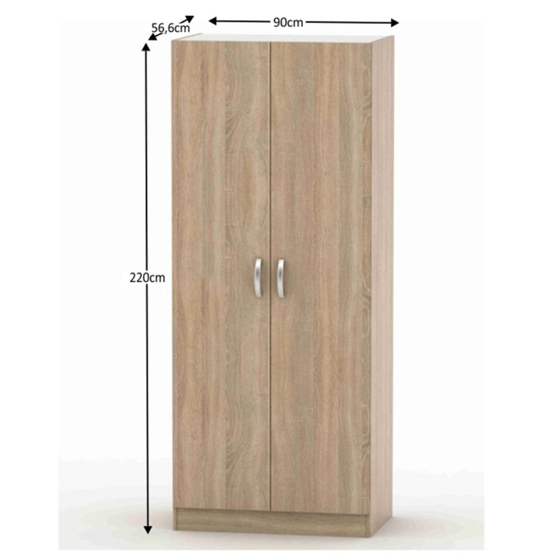 Skriňa, 90cm, vešiaková, dub sonoma, BETTY 2 BE02-002-00
