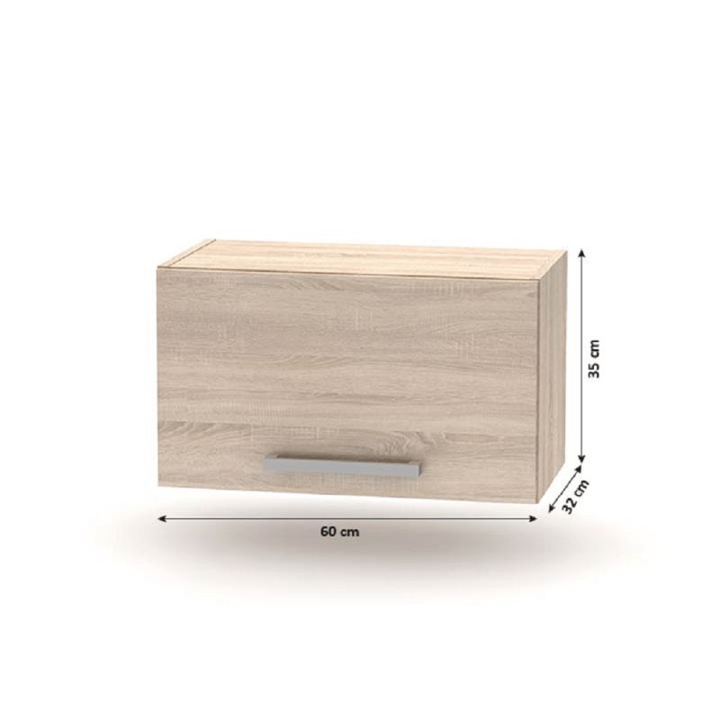 Digestorová skrinka, 60cm, dub sonoma, NOVA PLUS NOPL-011-OH