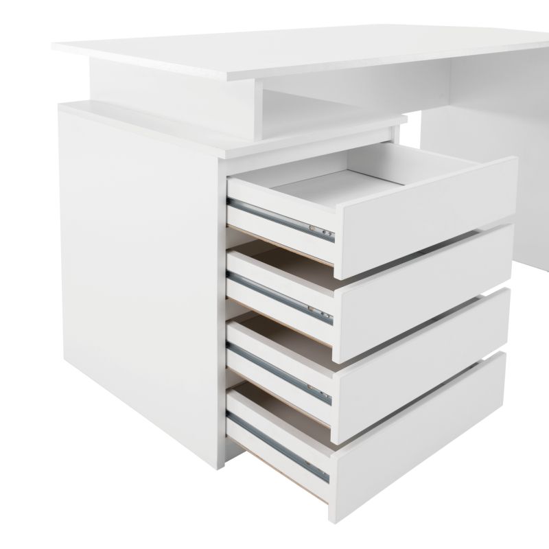 PC stôl, 118x60cm, biely, HANY NEW