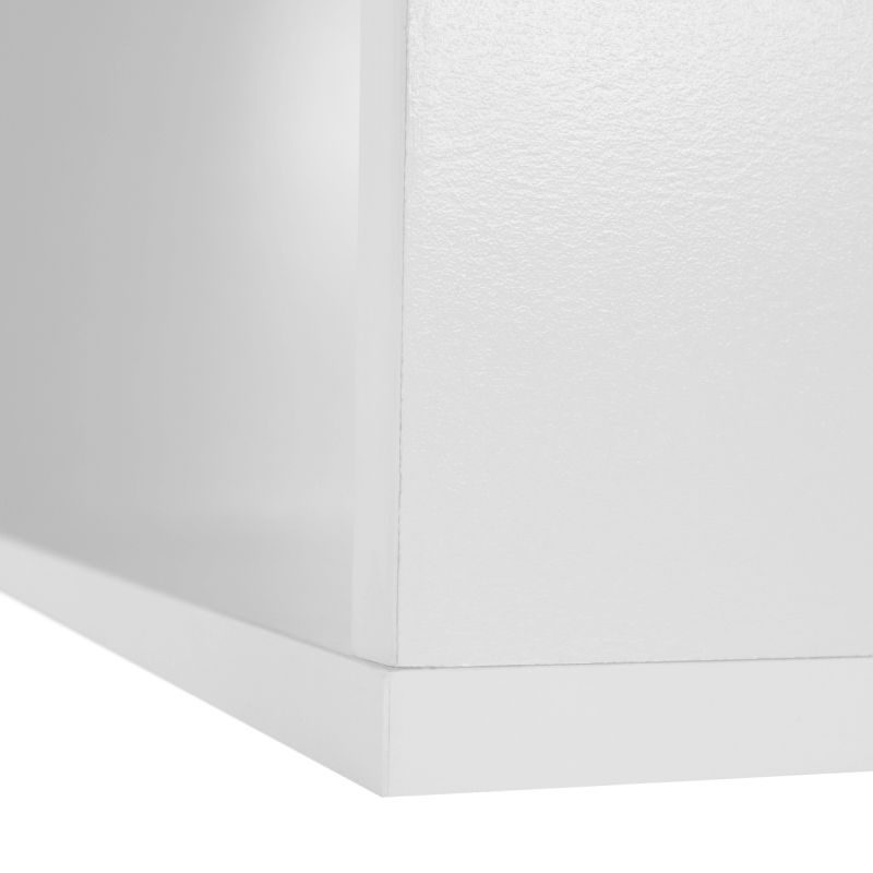 PC stôl, 120x60cm, s regálom, biely, FLOKI NEW